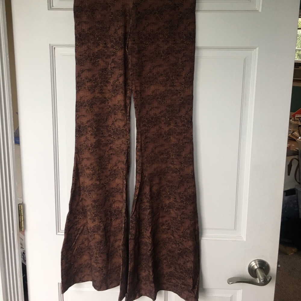 Free People Brown Bell Bottom Pants NWT